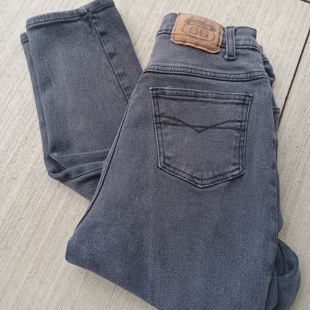 Route 66 Straight Leg womens Jeans grey/black size 11/12